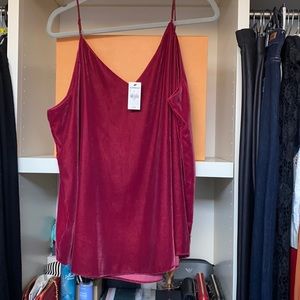 Express brand Velvet Tank top-beautiful rich burgundy color.